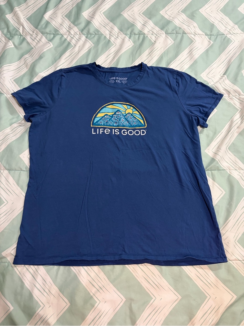 Life is Good Women's Floral Mountain Graphic T-Shirt